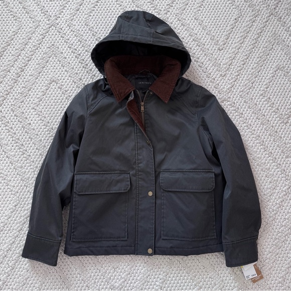 Sanctuary Jackets & Blazers - NWT Sanctuary Dark Gray/Faded Black  Corduroy Trimmed Jacket Medium